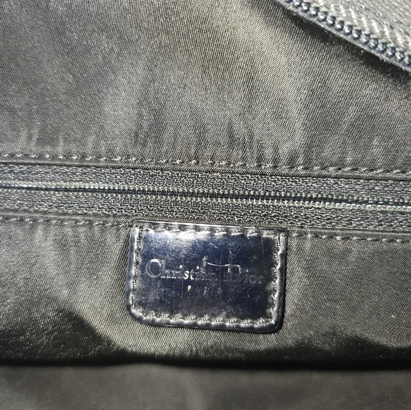 Black Denim Quilted Dior Hand Bag EUC - Picture 8 of 10